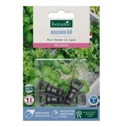 Sale BOTANIC® 4 bouchons cannelés pour tuyau Ø 13/16 mm - Arrosage goutte à goutte