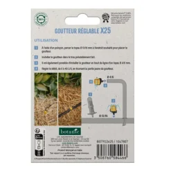 Discount BOTANIC® 25 goutteurs réglables pour tuyau Ø 4/6 mm et 13/16 mm - Arrosage goutte à goutte