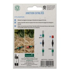 Clearance BOTANIC® 5 jonctions extra + 5 bouchons extra Ø 6 mm - Arrosage goutte à goutte