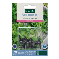 Clearance BOTANIC® 5 vannes d'arrêt pour tuyau Ø 4/6 mm - Arrosage goutte à goutte
