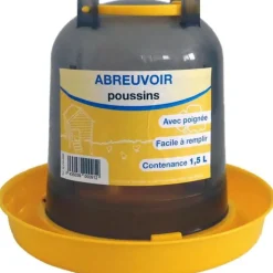 Discount DISTRIGALLI Abreuvoir à baïonnette gris et jaune de 1,5 L