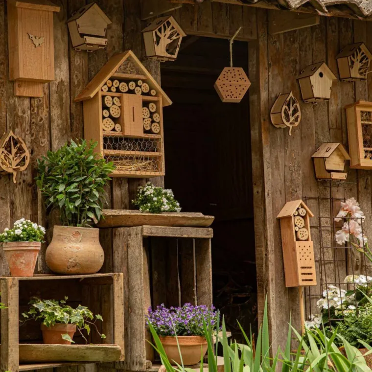 Best BOTANIC® Abri à papillon en bois Douglas - 11 x 7,5 x 18,5 cm