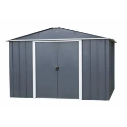 New TRIGANO Abri de jardin métal sans plancher coloris anthracite Yardmaster - 4,4 m²