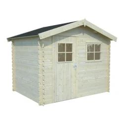 New WHITE WOOD Abri de jardin naturel Rimini - 4.3 m² / 19 mm