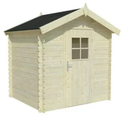 New WHITE WOOD Abri de jardin naturel Pablo - 2.9 m² / 19 mm