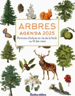 Outlet RUSTICA Agenda "Arbres 2025, Portraits d’arbres et vie de la forêt au fil des mois" aux Éditions