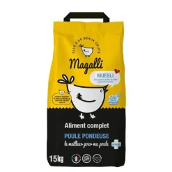 New MAGALLI Aliment complet pour poule pondeuse en sac jaune de 15 kg