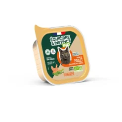 Outlet EQUILIBRE & INSTINCT Aliment humide pour chat adulte poulet et petits pois carottes bio Équilibre & Instinct - 85 g