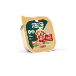 Discount EQUILIBRE & INSTINCT Aliment humide pour chien bœuf petits pois carottes bio Équilibre & Instinct - 150 g