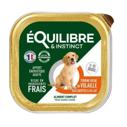 New EQUILIBRE ET INSTINCT Aliment humide pour chiot en barquette de 150 g