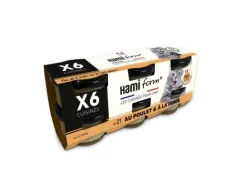 Outlet HAMIFORM Alimentation humide pour chat pâtées à base de poulet et de dinde recette n°21 - 6 pots x 80 g