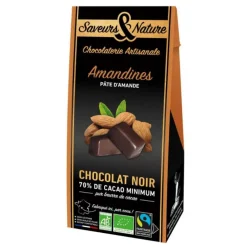 Best SAVEURS & NATURE Amandines au chocolat et à la pâte d’amande en ballotin de 125 g
