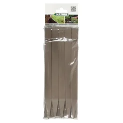 New NATURE Ancres bordure de jardin x10 PP recyclé Taupe 1,9x1,8x26,7 cm