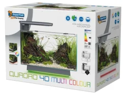 SUPERFISH Aquarium Aquadistri Quadro 40 Ambilight blanc 27 L - 45 x 25 x 35,7 cm
