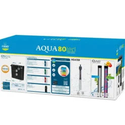 Hot CIANO Aquarium d'eau douce complet coloris noir Aqua 80 LED 71 L