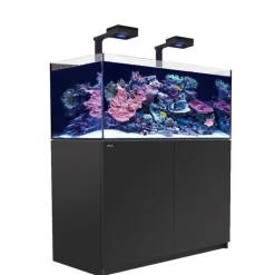 Hot RED SEA Aquarium eau de mer avec un meuble coloris noir Reefer™ Deluxe XL 425 - 120 x 57,5 x 142 cm