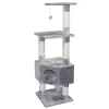 Online EBI Arbre à chat avec panier et griffoir coloris gris Eco Loonaa classic - 135 cm