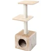 Hot EBI Arbre à chat avec panier et griffoir coloris beige Palazzo - 90 cm