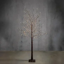 Sale EDELMAN Arbre brun lumineux à 576 micro LED blanc chaud - Ø 60 x H 180 cm