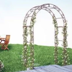 Outlet VITIS IN SITU Arche à volute arrondie en acier marron - 1,42 x 2,24 cm