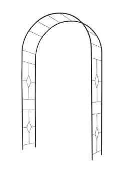 LOUIS MOULIN Arche en métal noir à tube rond Basics Vitrail - 130 x 50 x 250 cm