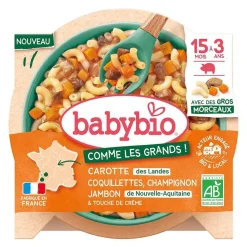 New BABYBIO Assiette bio de macaroni et légumes du soleil - 200 g
