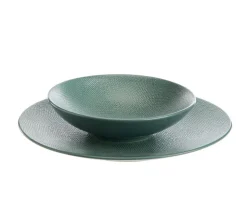 Best BASTIDE DIFFUSION Assiette calotte Vesuvio coloris bleu en grès - Ø 19 cm