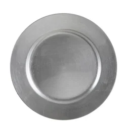 Sale EDELMAN Assiette décorative argent en plastique Mila - Ø 33 cm