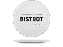 New Assiette plate Bistrot coloris blanc en porcelaine - 27,3 cm