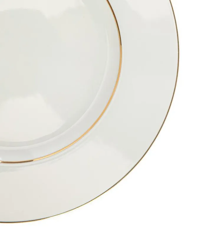 Discount BASTIDE Assiette plate en porcelaine blanche Victoria - Ø 27 cm