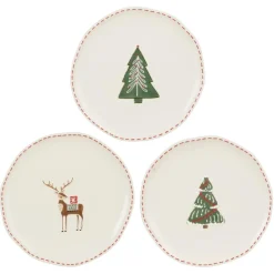 Outlet EDELMAN Assiette plate Fran coloris blanc en grès - Ø 27 cm