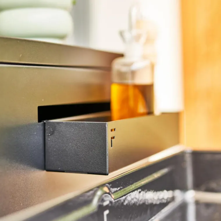 FORGE ADOUR Bac de rangement noir - 30 x 8,6 x 6 cm