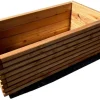 Discount ROBIN HOOD Bac rectangulaire en mélèze huilé Capucine - 90 x45 x 35 cm