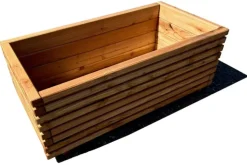 Discount ROBIN HOOD Bac rectangulaire en mélèze huilé Capucine - 90 x45 x 35 cm