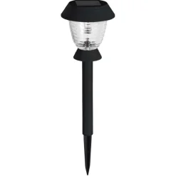 SMART GARDEN Balise solaire Triton en métal noir et verre à LED 10 lumens