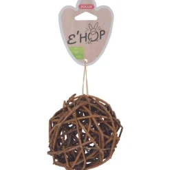 Best ZOLUX Balle en rotin foncé pour le rongeur coloris marron Ehop - Ø 10cm