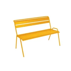 Sale FERMOB Banc coloris jaune en acier Monceau - 116 x 60 x 85 cm