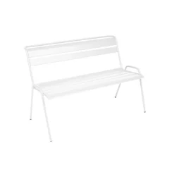 FERMOB Banc de jardin 2 à 3 places coloris blanc coton Monceau - 116 cm