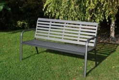 Outlet CREADOR Banc de jardin 3 places en aluminium, anthracite - MARTA