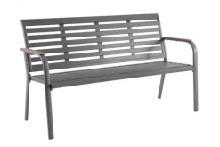 Outlet CREADOR Banc de jardin 3 places en aluminium, anthracite - MARTA