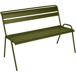 Sale FERMOB Banc Monceau coloris vert en acier - 116 x 60 cm