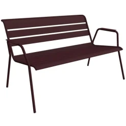 Hot FERMOB Banquette lounge Monceau coloris noir en acier - 132 x 82 cm