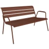 FERMOB Banquette lounge Monceau coloris rouge en acier - 132 x 82 cm
