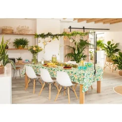 Discount Barre de suspension en métal noir pour décoration de table 250x110 cm