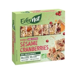EVERNAT Barres sesame et cranberries 75 g
