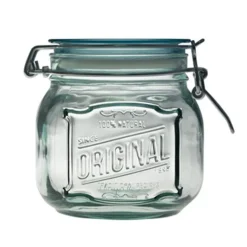 New Bocal de conservation coloris transparent en verre recyclé clik original - 0,8 L