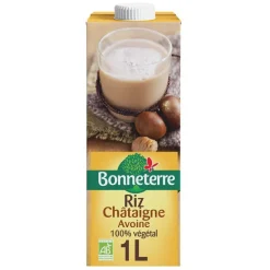 New BONNETERRE Boisson au riz à la châtaigne et avoine - 1L