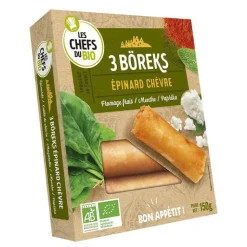 Best LES CHEFS DU BIO Boreks épinard chèvre Les p'tits chefs du bio - 3 x 50 g