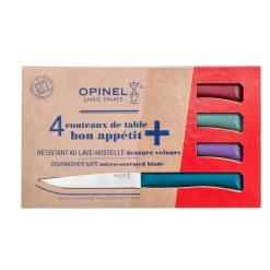 Clearance OPINEL Boîte de 4 couteaux de table coloris multicolore en plastique et inox - 257 x 54 x 15 cm