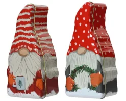 New KAEMINGK Boîte de rangement en métal embossé rouge forme gnome - 10 x 7 x 21 cm